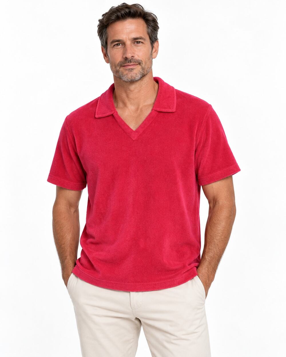 MONFRÈRE Bond Polo Fuchsia French Terry Men’s XL 42" Chest